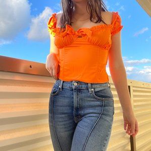 I.AM.GIA Naomi Top in Neon Orange